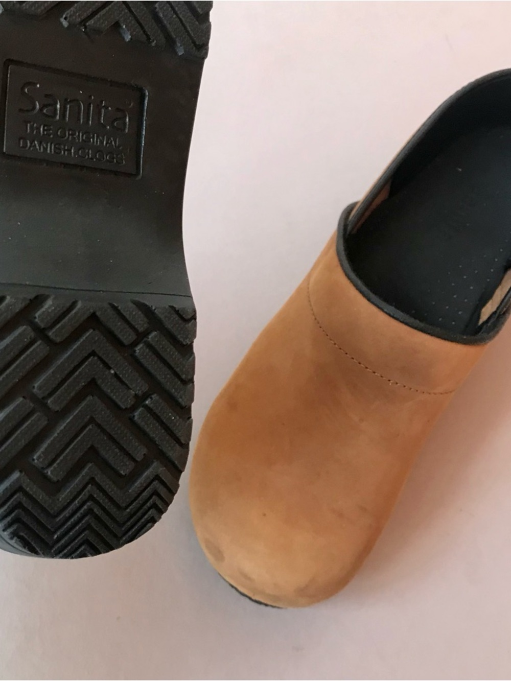 Sanita Shoe S-10 EU 41 the original Danish clog Tan Leather - Picture 3 of 7
